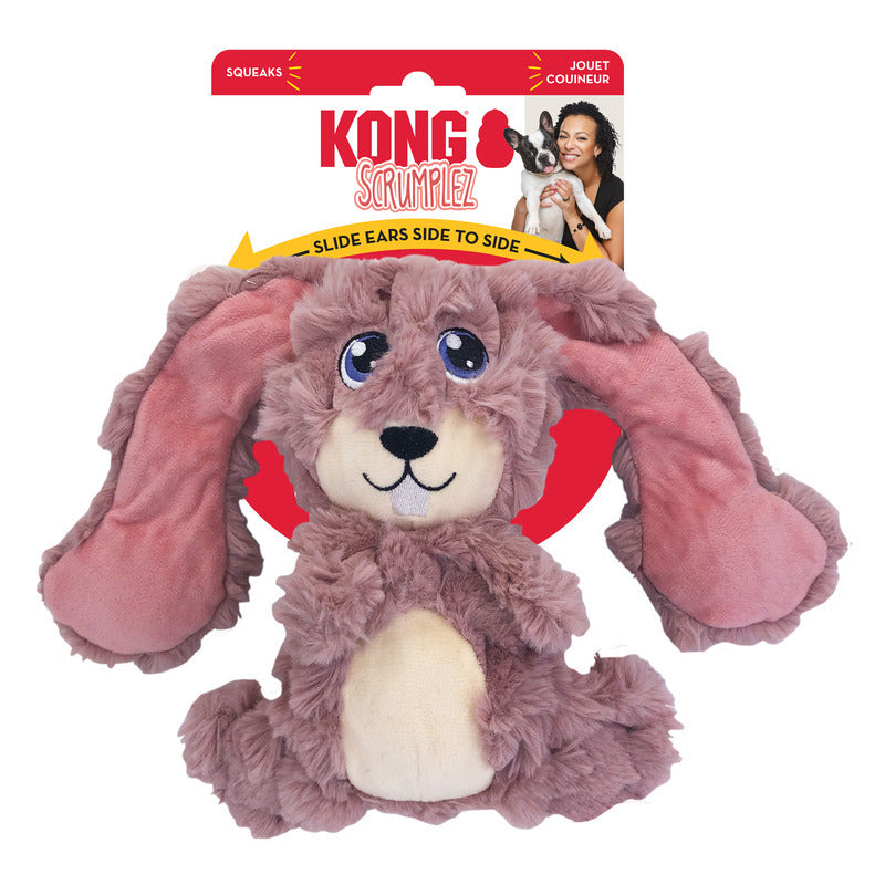 KONG Scrumplez Bunny Tug Squeaker Toy