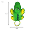 KONG Cozie Tuggz Rope Squeaker Dog Toy Alligator