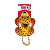 KONG Cozie Tuggz Rope Squeaker Dog Toy - Cheetah