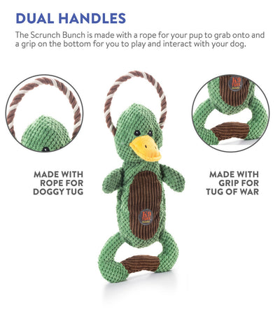 Charming Pets Scrunch Bunch & Squeak Dog Toy - Duck