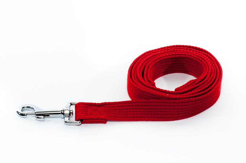 Lead - Cotton Webbing 25mm x 1.8m Various Colours - Positive Dog Products