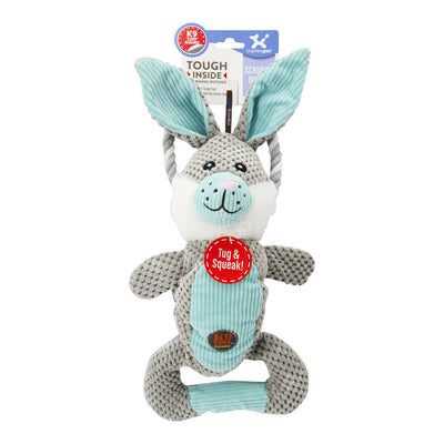 Charming Pets Scrunch Bunch & Squeak Dog Toy - Bunny