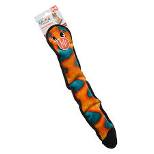 Invincible Snake 3 Squeaker Orange/Blue - Outward Hound - Positive Dog Products