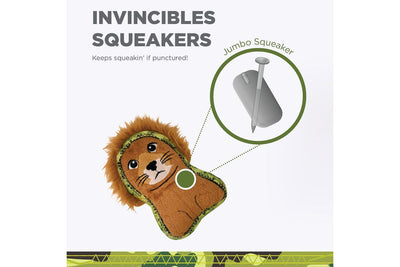 Outward  Hound Xtreme Seamz Squeaker Dog Toy - Lion